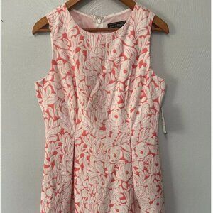 Jessica Howard Coral White Fit & Flare  Dress